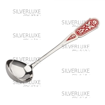 Ложка для сахара или варенья с красной холодной эмалью (Новинка)