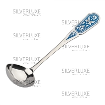 Ложка для сахара или варенья с голубой холодной эмалью (Новинка)