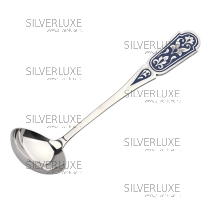 Ложка для сахара или варенья с синей холодной эмалью (Новинка)