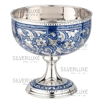 Конфетница с синей холодной эмалью (Новинка)