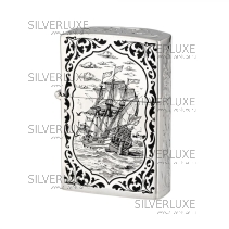 Зажигалка "Zippo", корабль и маяк (Новинка)