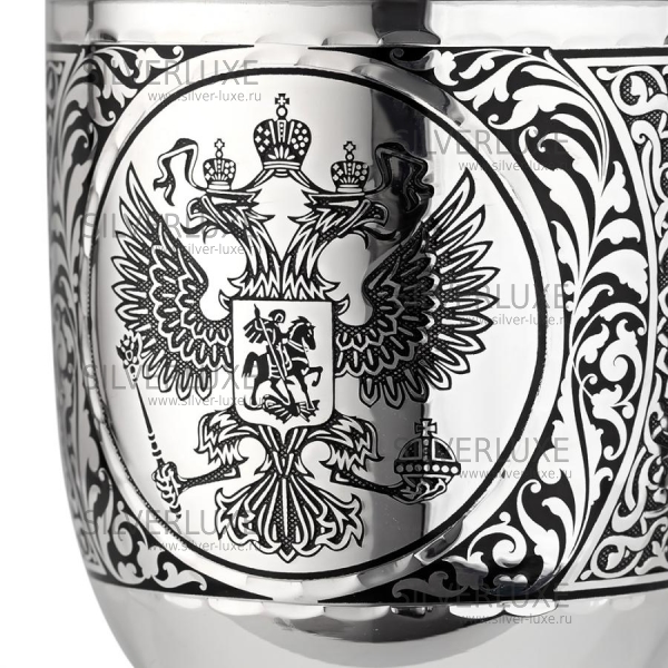 Стакан «Россия» 925 пробы на 200 мл (Новинка)  артикул: 8013  - фото №2