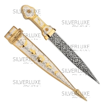 Кинжал мини с позолотой, 22 см