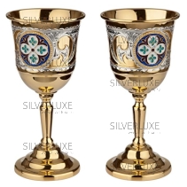 Фужеры с эмалью и позолотой на 100 мл 
