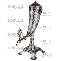 Серебряный графин для вина в виде рога в исполнении «Люкс +» на 1000 мл