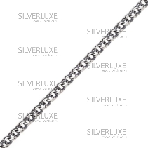 Серебряная цепь мужская, ширина 8 мм
