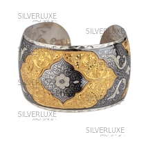 Серебряный браслет позолоченный в исполнении "Премиум"