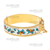 Браслет с горячей белой эмалью 