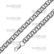 Серебряный браслет-цепочка, длина 20,5-24 см, ширина 9 мм