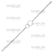 Браслет серебряный из двух колец (Новинка)