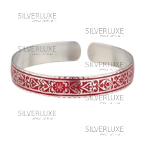 Браслет с красной холодной эмалью (Новинка)