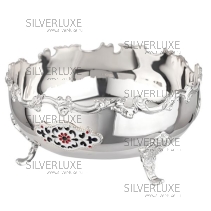 Конфетница гладкая серия "Жасмин" с эмалью (Новинка)