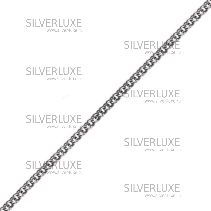 Серебряная цепь средняя, длина 54 см, ширина 5 мм