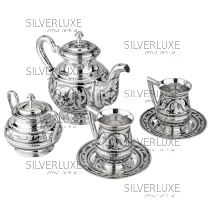 Сервиз для чая на 2 персоны 925 пробы 