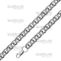 Серебряный браслет-цепочка, длина 19-20 см, ширина 1 см