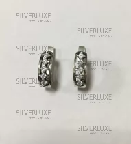Серьги из серебра с цирконами
