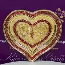 Поднос с красной эмалью (Новинка)